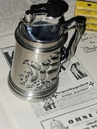 Vintage zinnfeuerzeug schwer - vintage,