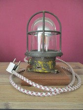 Schiffslampe massiv Messing +