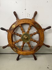 Schiff Steuerrad Holz Original